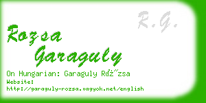 rozsa garaguly business card